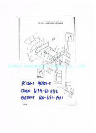 Porcellana Copertura del radiatore dell&#039;olio di KOMATSU 4D105, accessori esterni del radiatore dell&#039;olio 6134-61-2112 fabbrica