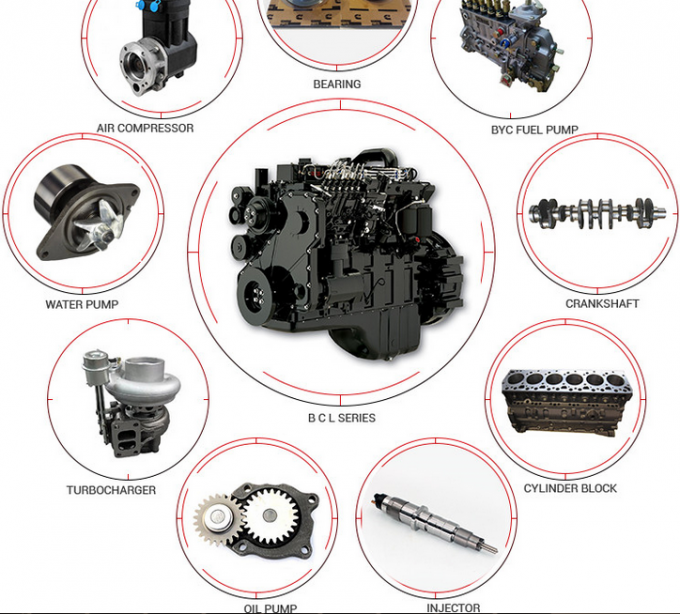 pompa idraulica del motore di 4d95s KOMATSU 6204-61-1301/pompa del refrigerante all'aperto del motore